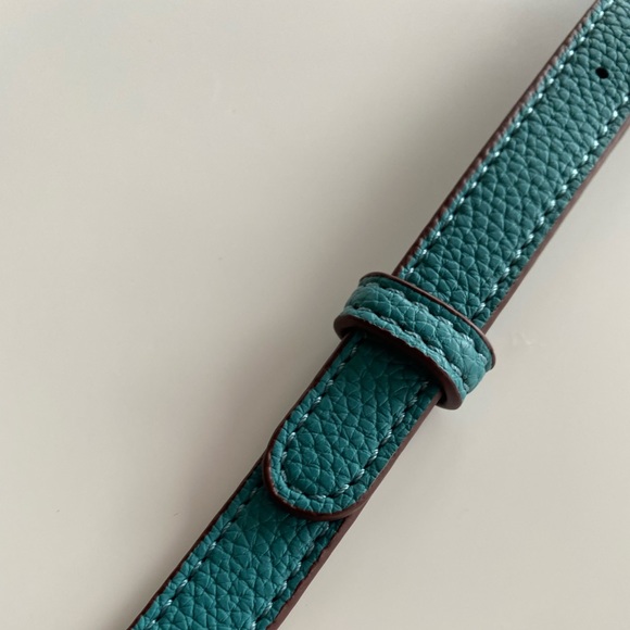 Vegan Leather Adjustable Turquoise Bag Strap - Picture 5 of 10